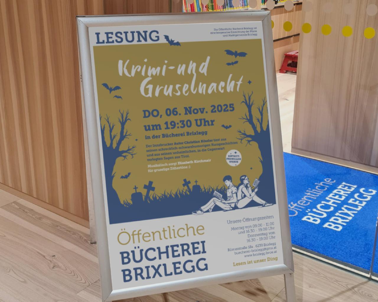 Krimi- und Gruselnacht mit Autor Christian Kössler in der Bücherei Brixlegg